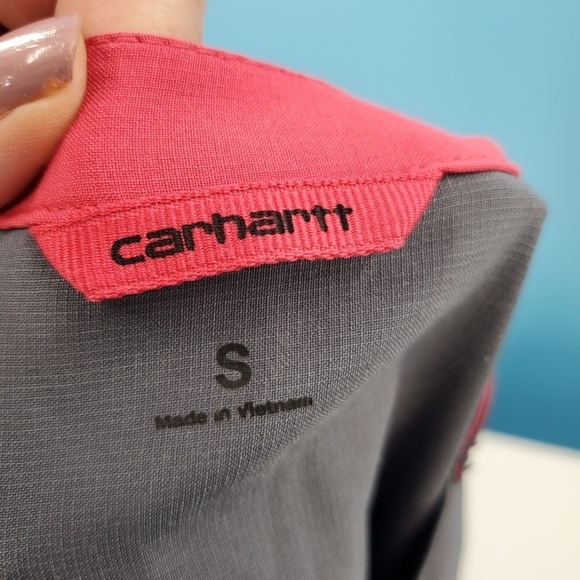 Carhartt Force grey scrub top S  *flawed* - Picture 2 of 12